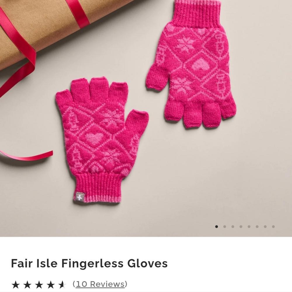 NWT Figs Fairisle Fingerless Gloves